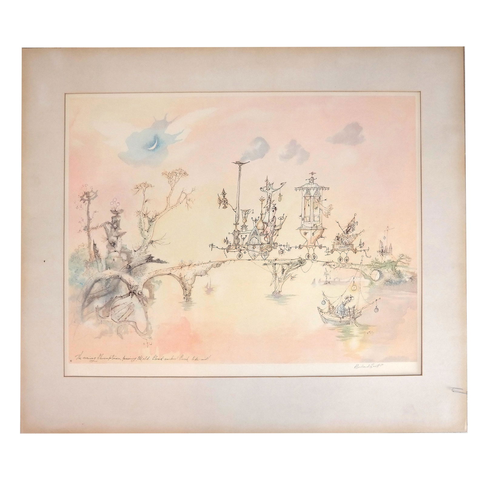 Rowland Emett: "Evening Shrimp Train..." Print (1 of 7)