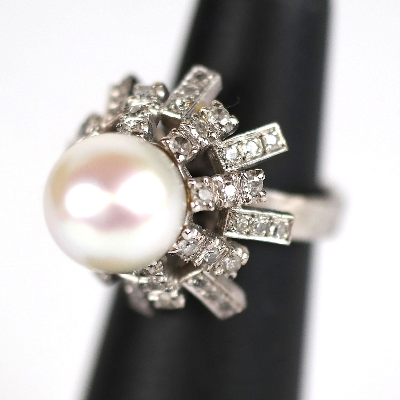 14K Gold, Diamond & Pearl Cocktail Ring (1 of 10)
