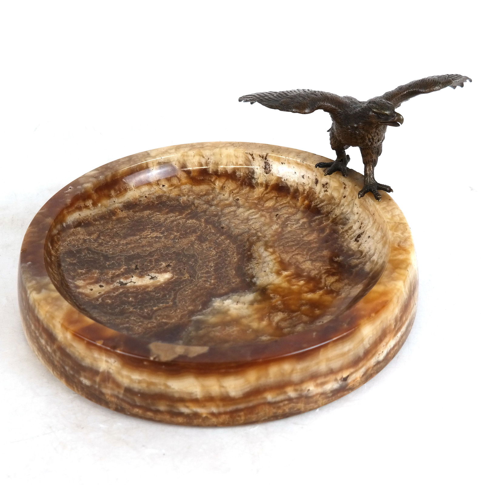 Alabastro Fiorito Marble & Bronze Ashtray (1 of 7)