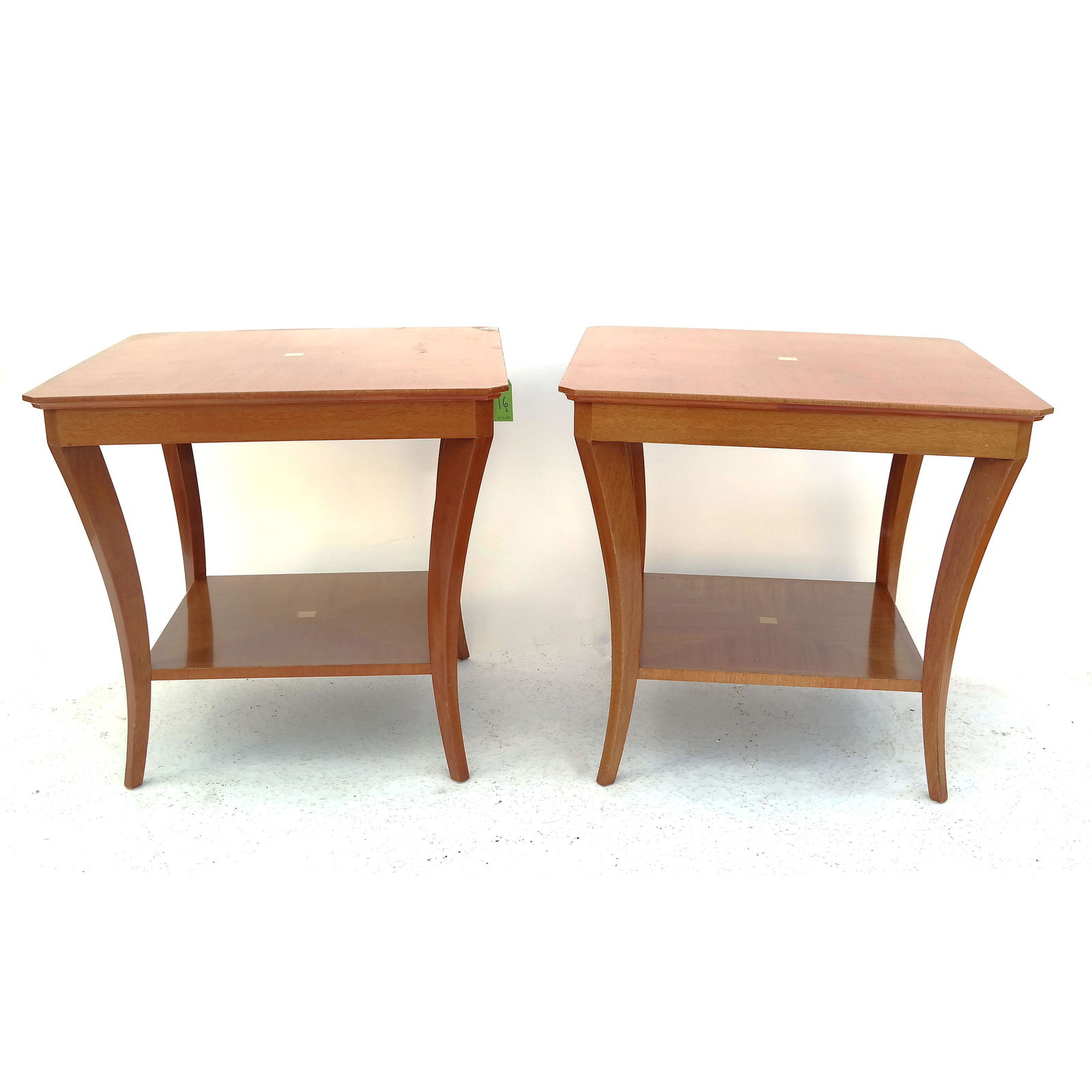 Pair Faded Mahogany Inlaid Side Tables (1 of 12)