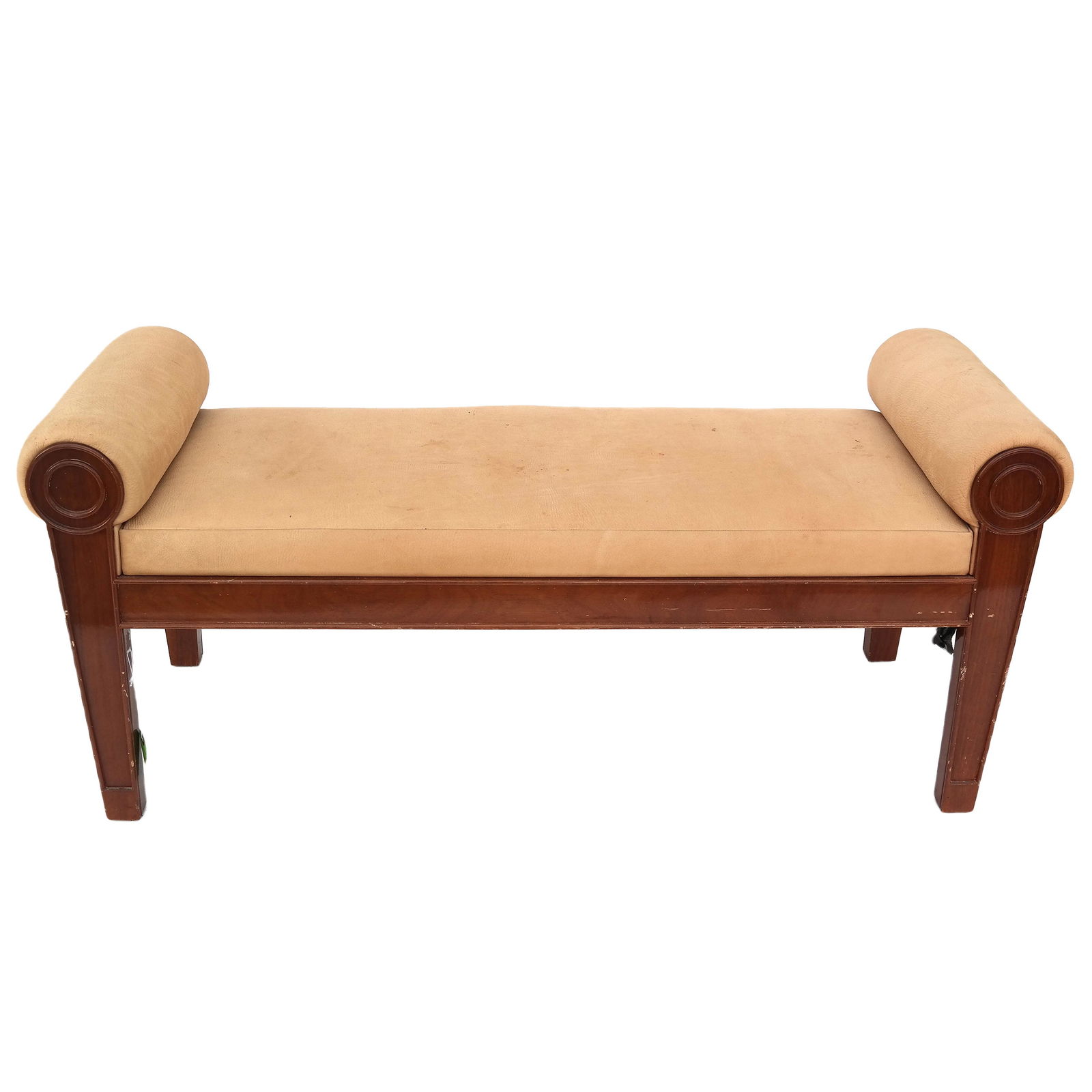 Empire-Style Mahogany Hall Bench / Window Seat (1 of 10)