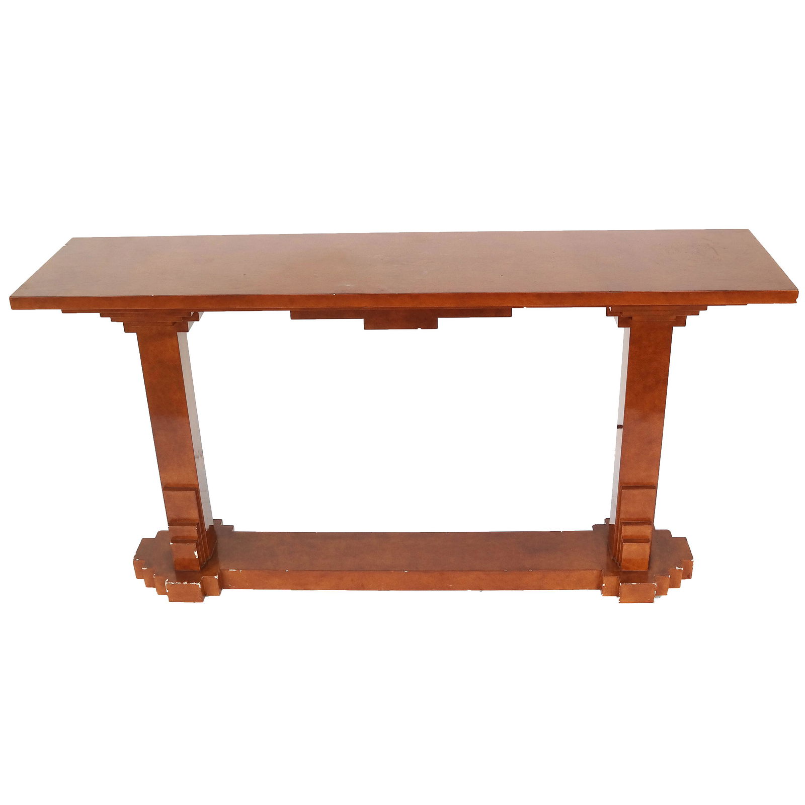 Art Deco-Style Brown Lacquered Console (1 of 15)