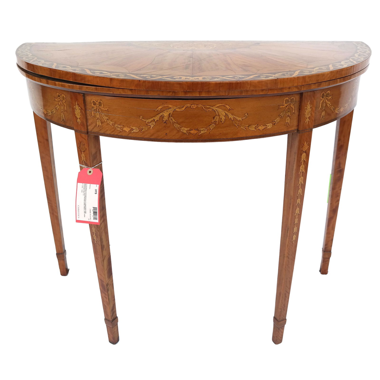 18th C. George III Half-Round Games Table (1 of 15)