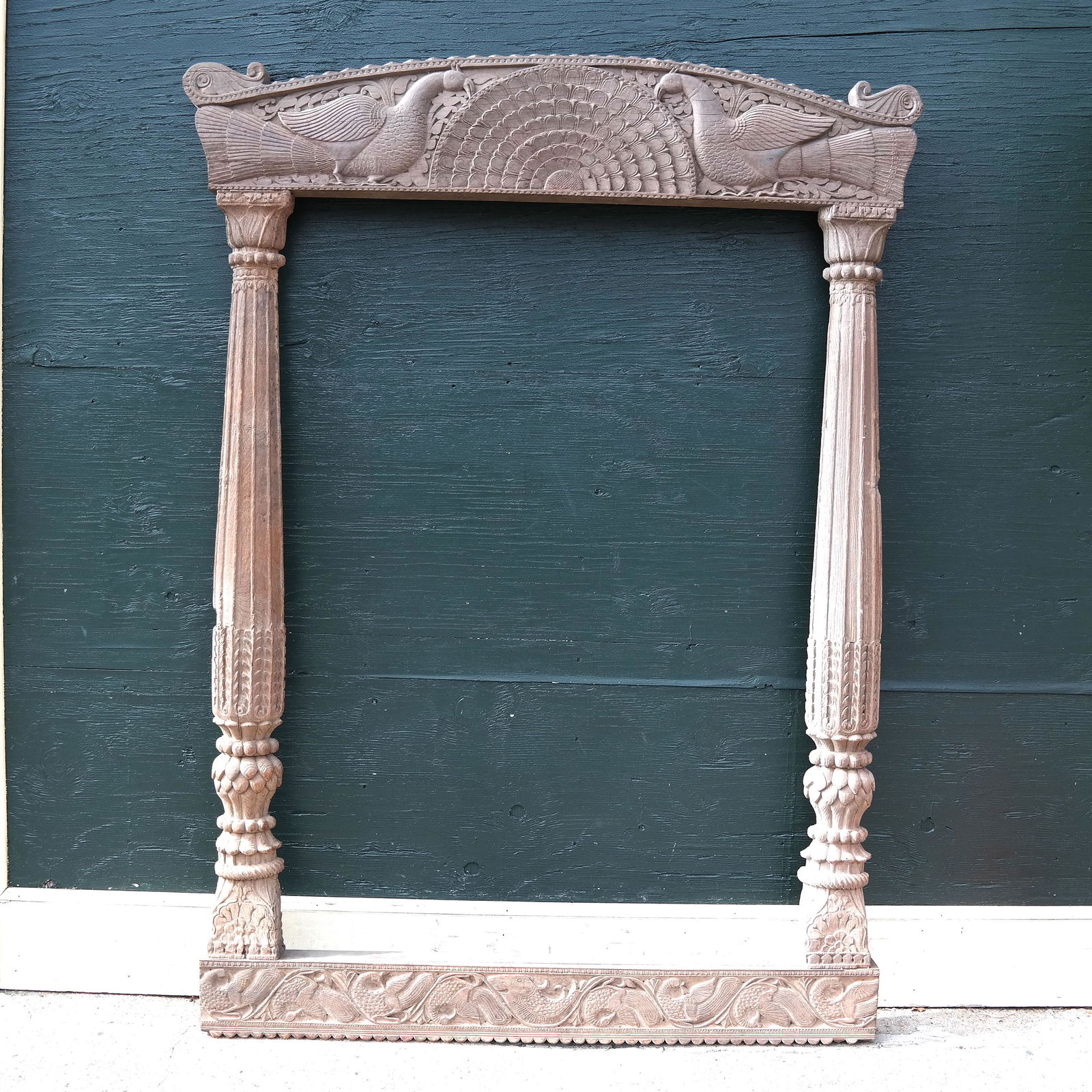 Large Carved Oak Mirror Frame (1 of 6)