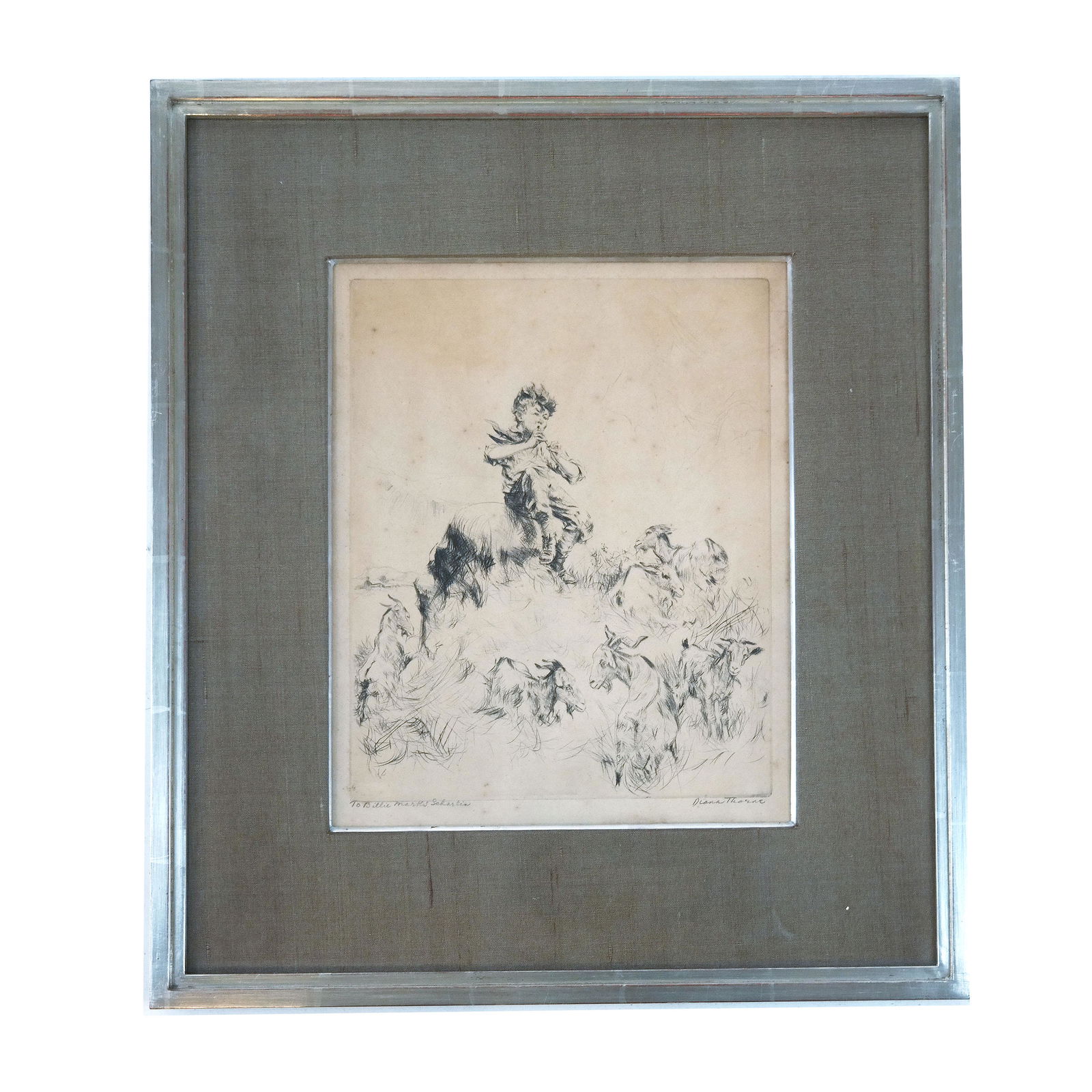 Diana THORNE: Pan of Puck's Hill - Etching (1 of 7)