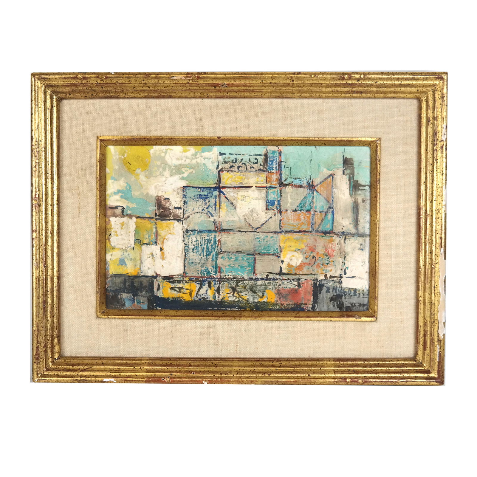 Zoltan HECHT: Abstract Cityscape - Oil Painting (1 of 4)