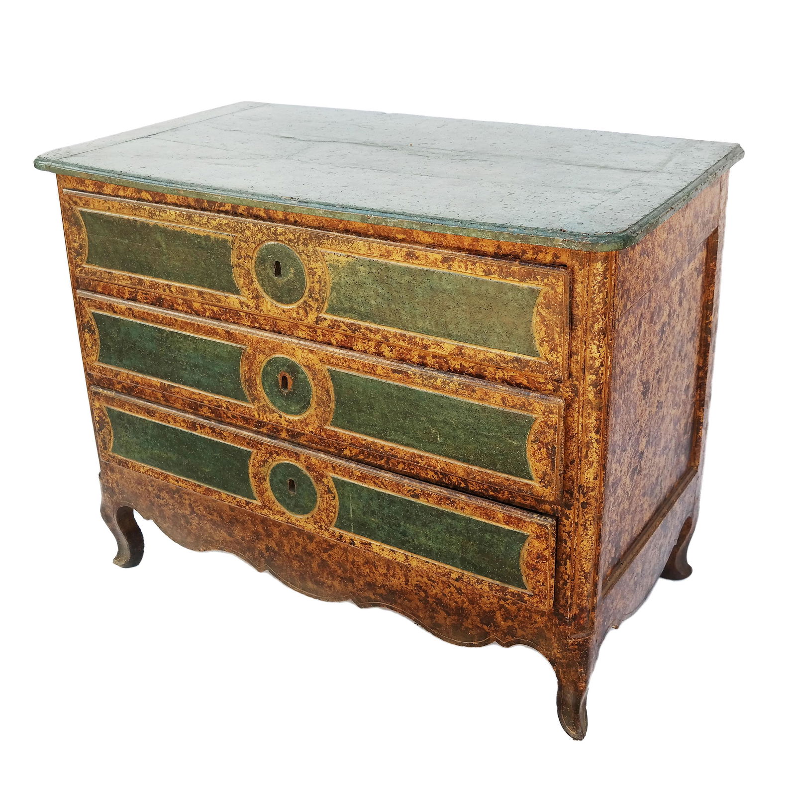 Continental Baroque-Style Painted Commode (1 of 9)