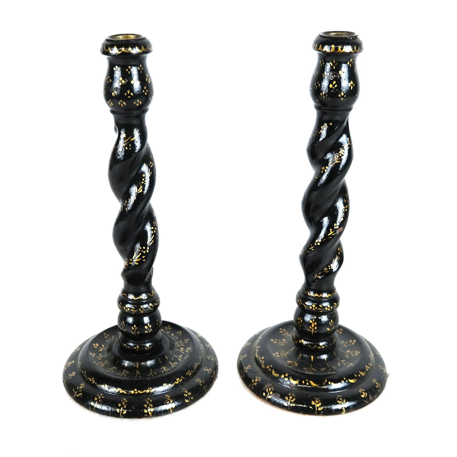 Pair Antique Victorian Candlesticks (1 of 4)