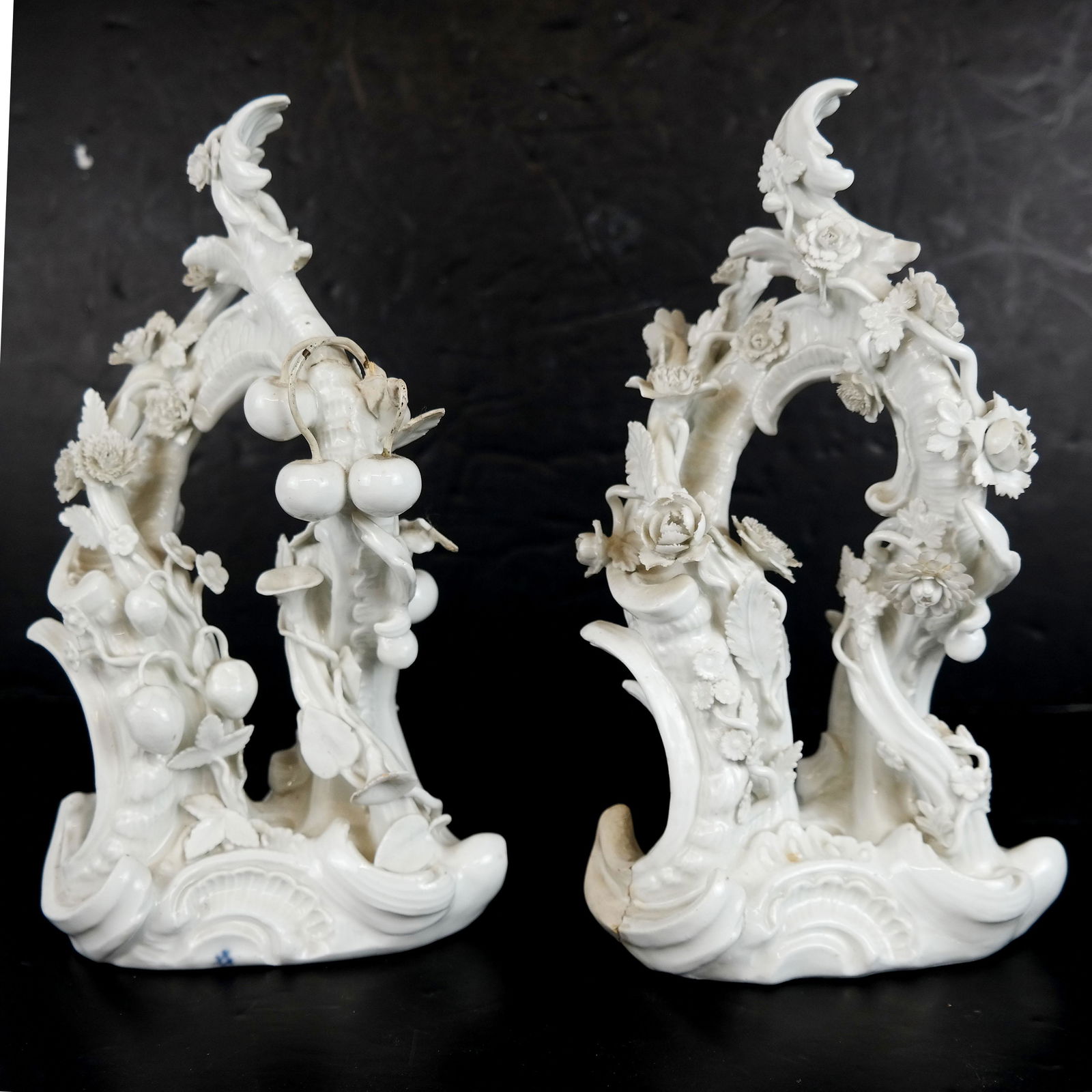 Pair Porcelain Floral Table Top Decorations (1 of 9)