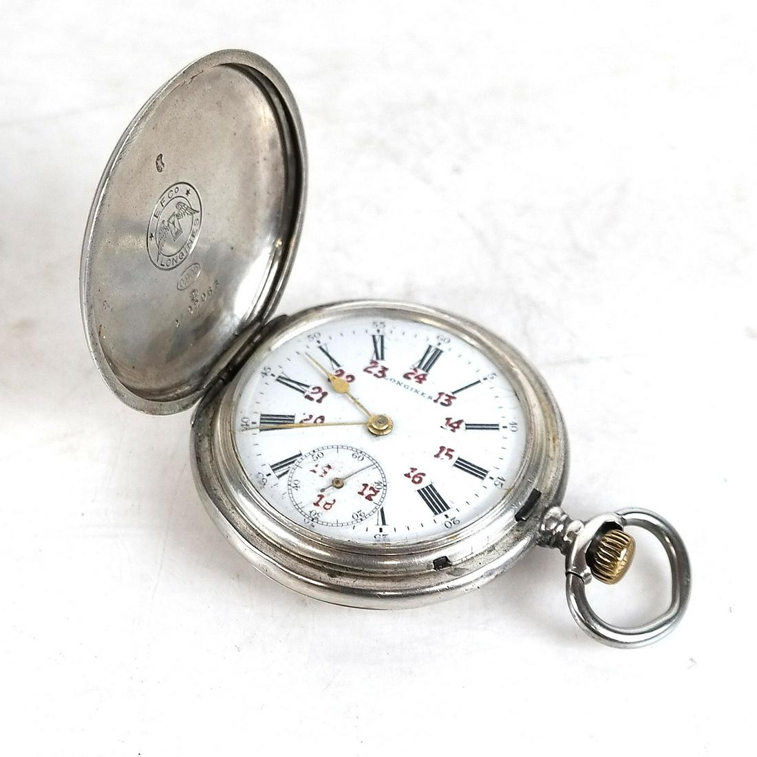 Vintage Longines Silver Pocket Watch (1 of 7)