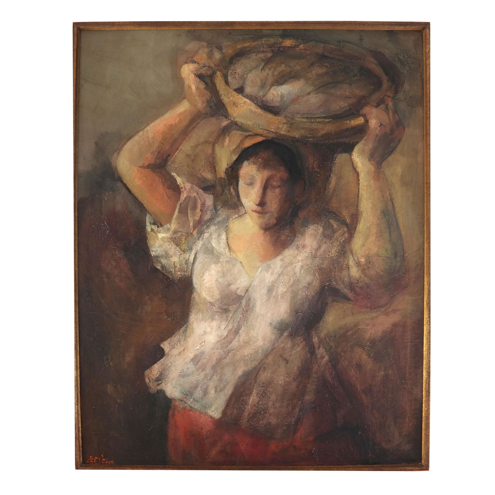 Jose Luis de DIOS: Fish Seller - Oil Painting (1 of 6)