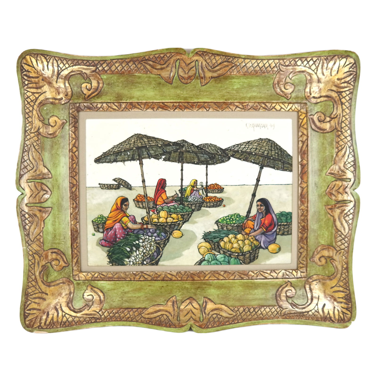 Keith INGERMANN: Market Scene - Oil Painting (1 of 8)