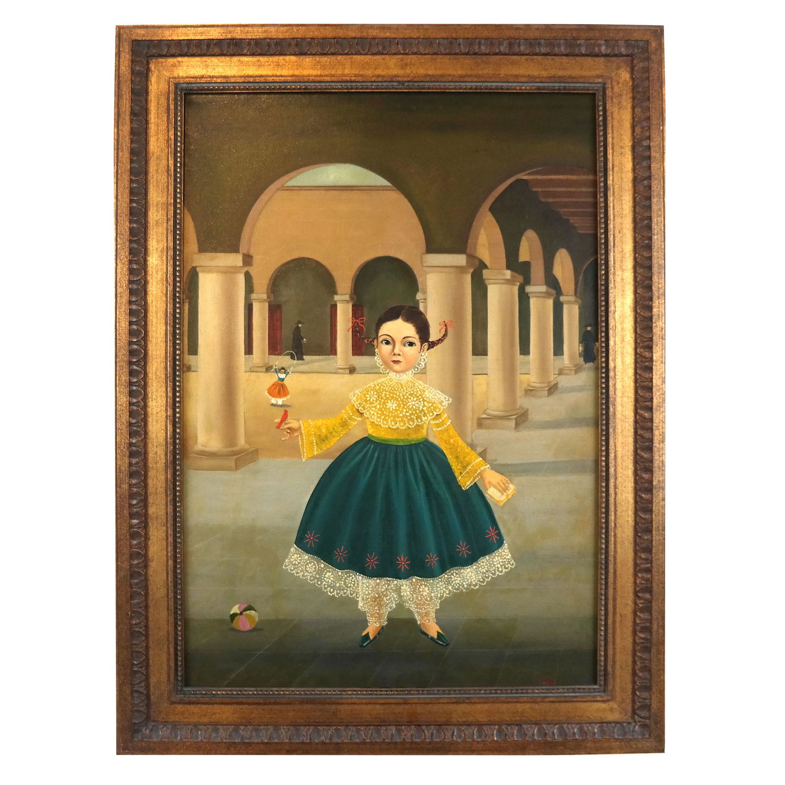 Agapito LABIOS: Girl with Doll - Oil Painting (1 of 5)