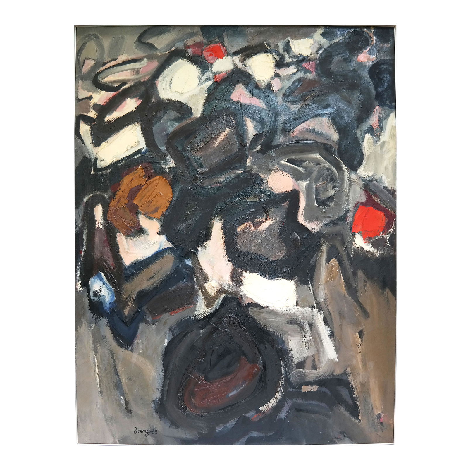 Bertrand DORNY: Untitled Abstract - Oil Painting (1 of 5)