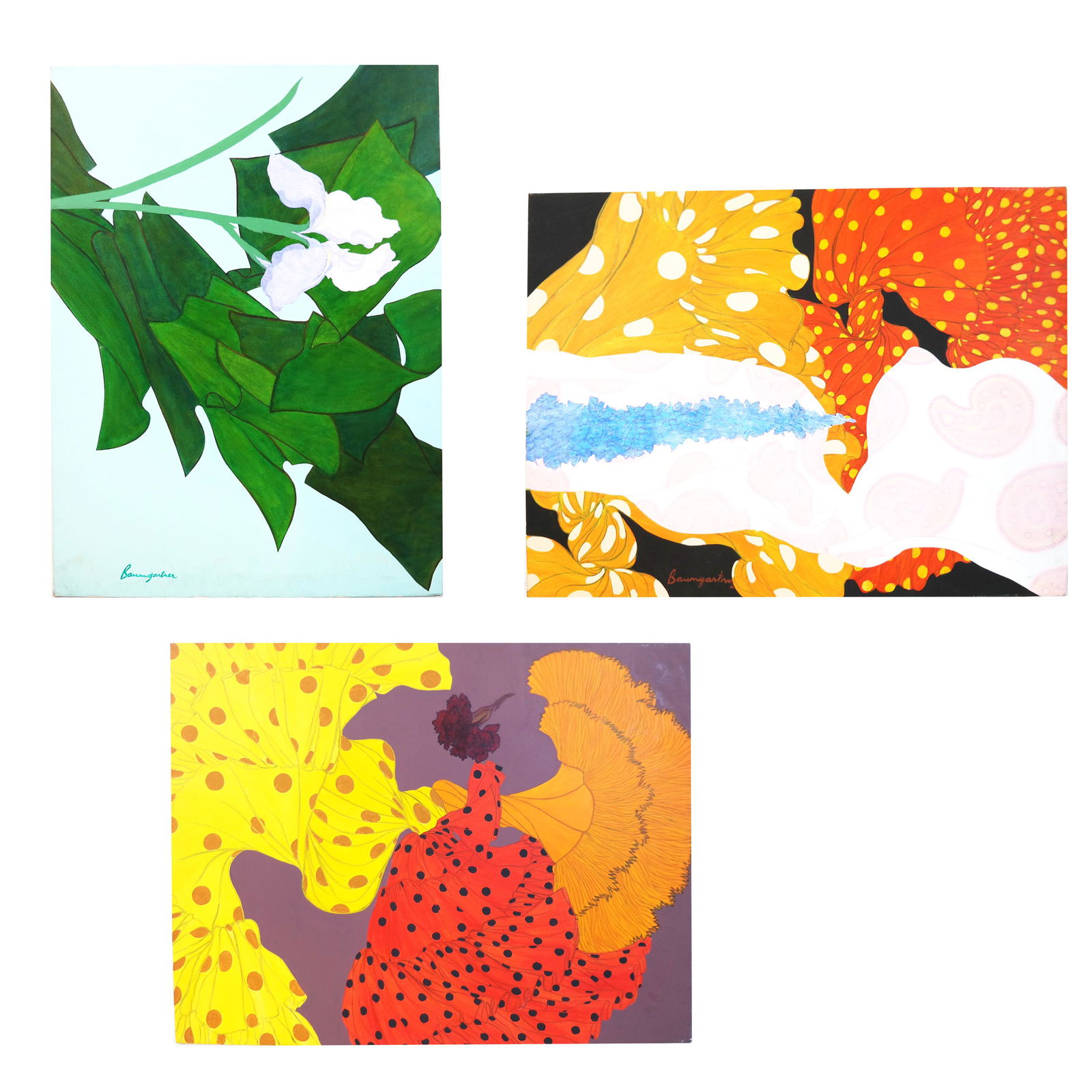 BAUMGARTEN: Lot of 3 Art Works (1 of 18)