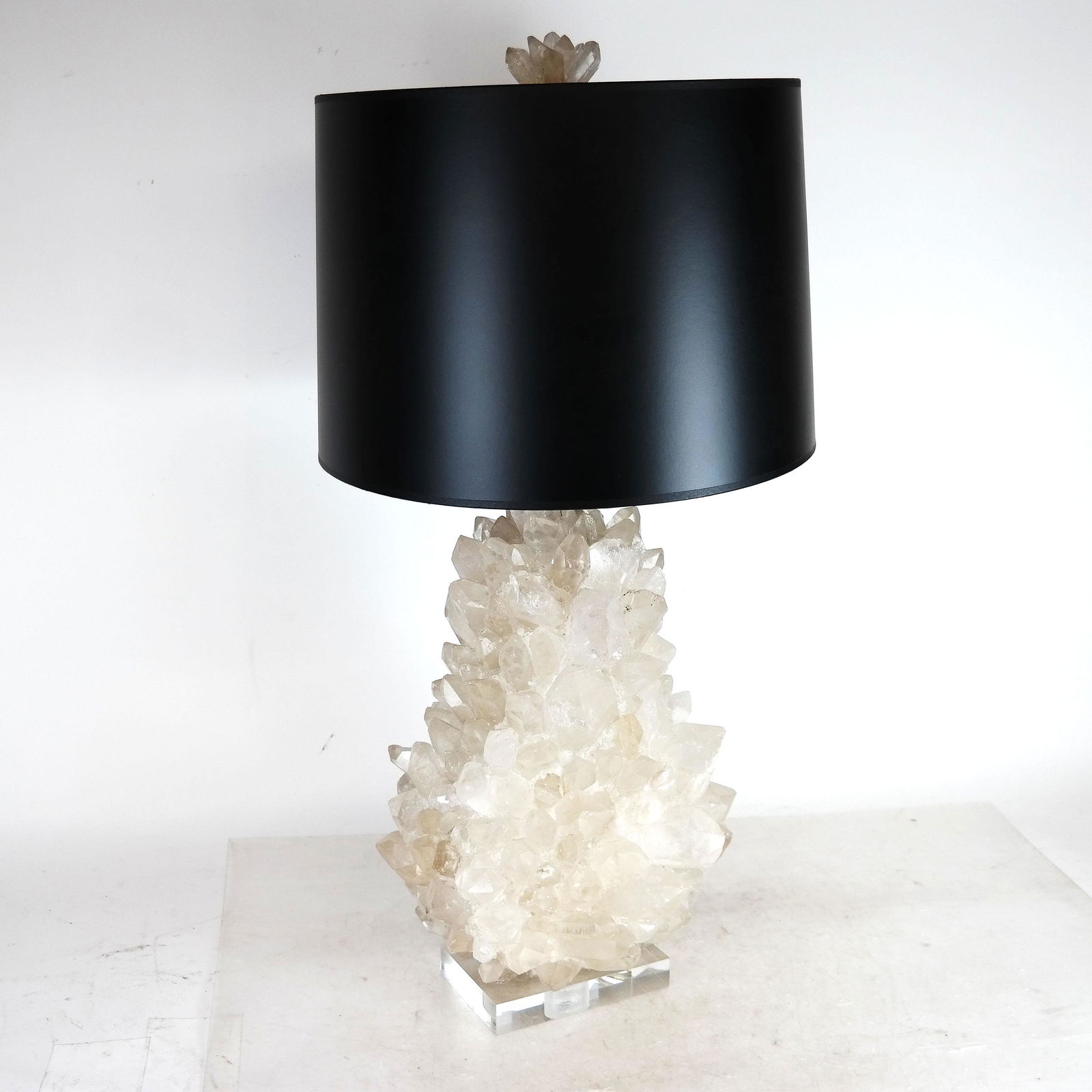 White Quartz Crystal Table Lamp (1 of 9)