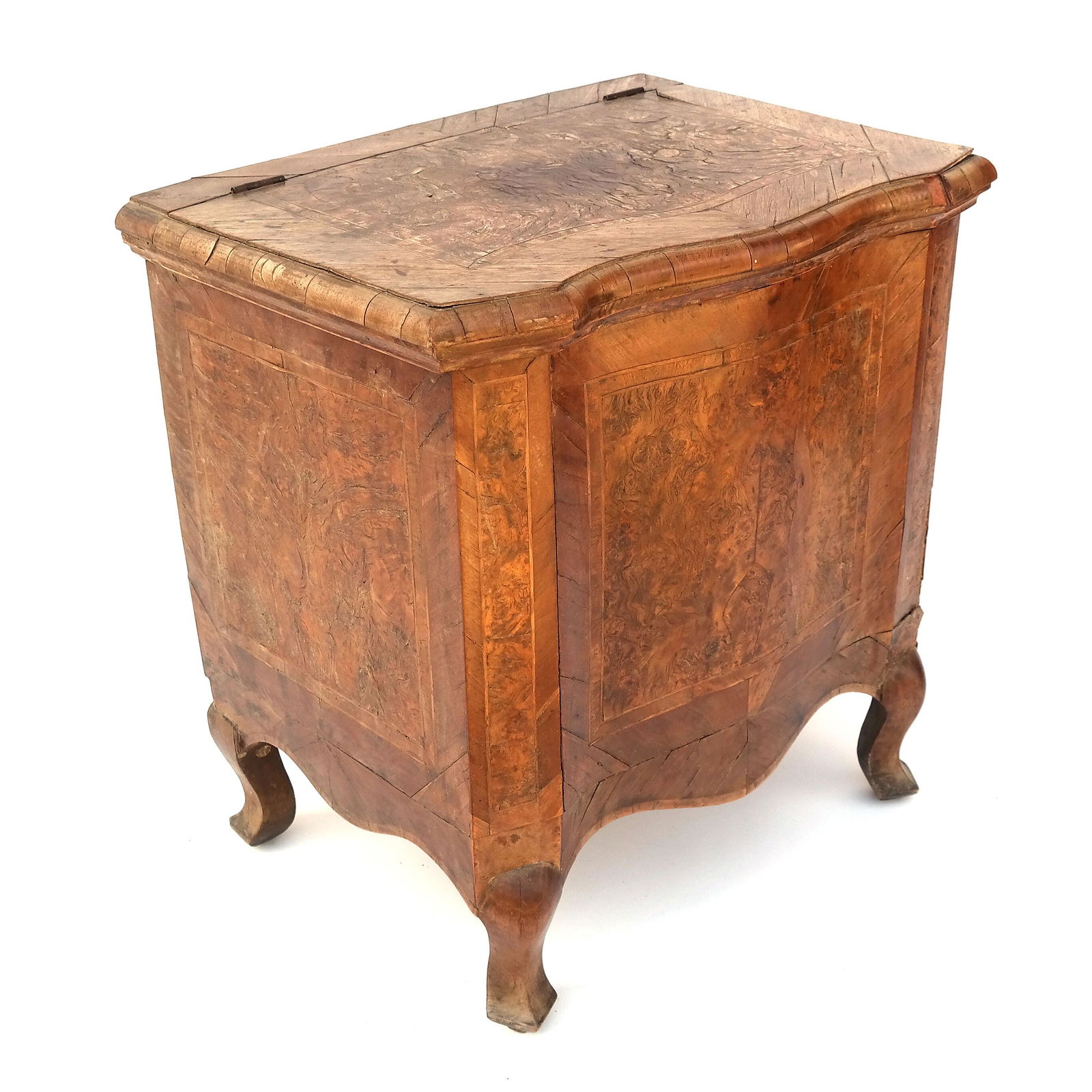 18th C. Italian Baroque Walnut Inlaid Chest (1 of 9)