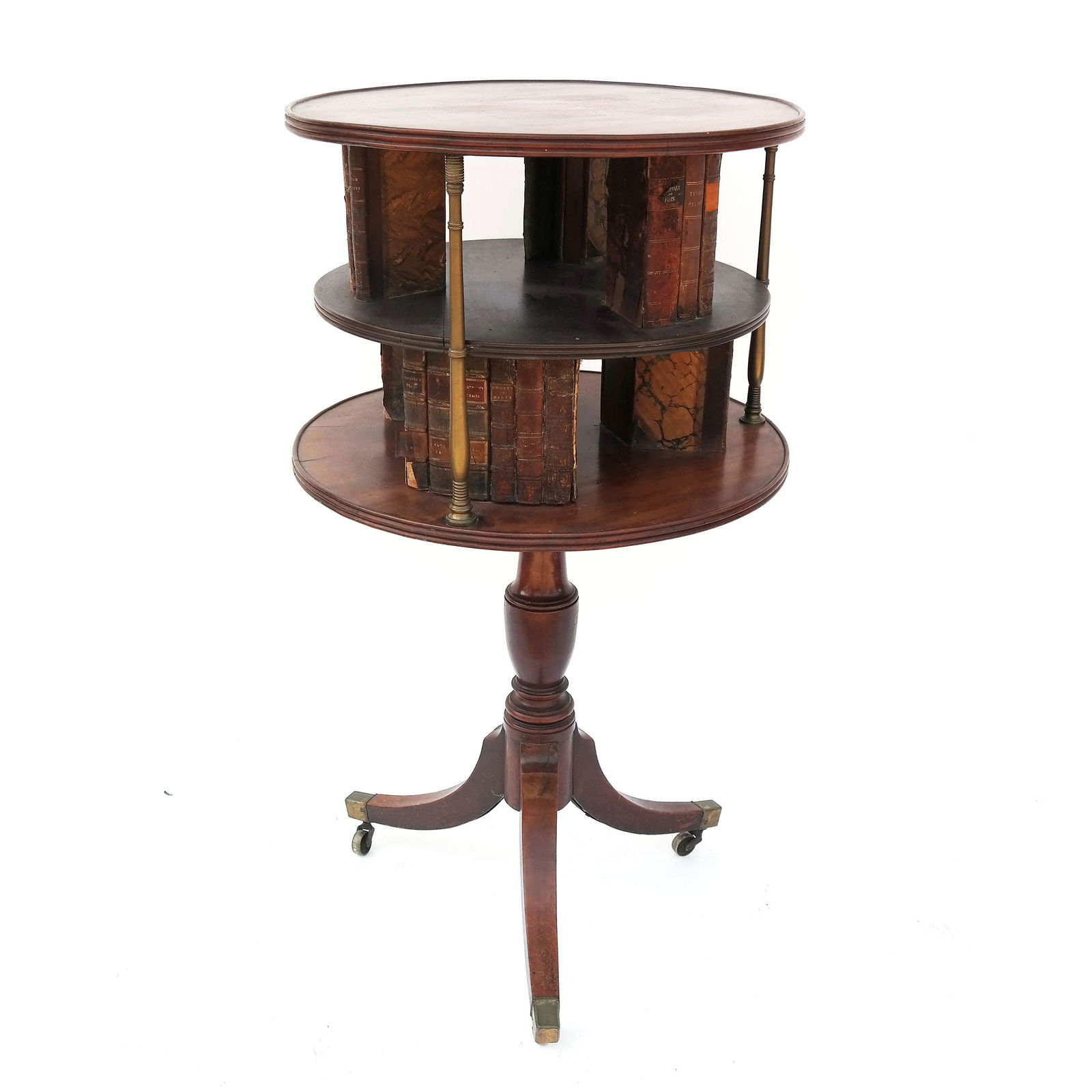 19th C. Regency Revolving Mahogany Bookcase (1 of 7)