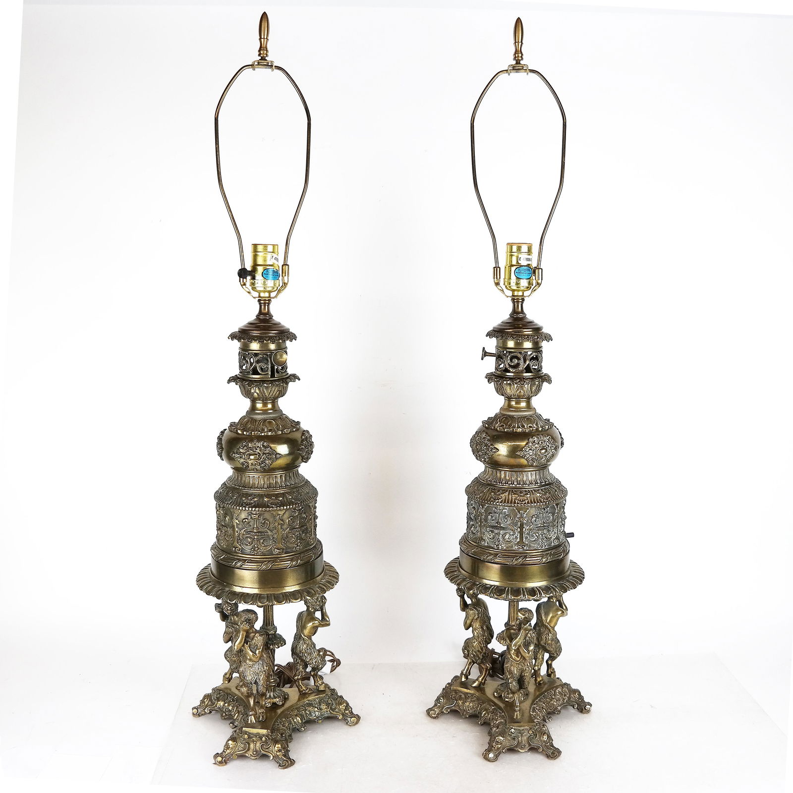 Pair of French-Style Relief Lamps (1 of 8)