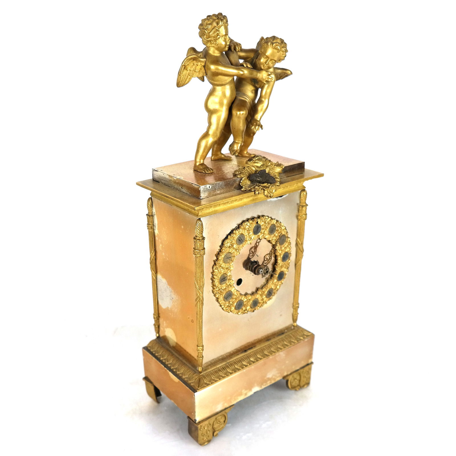 Gilt Bronze & Brass Empire-Style Mantel Clock (1 of 5)
