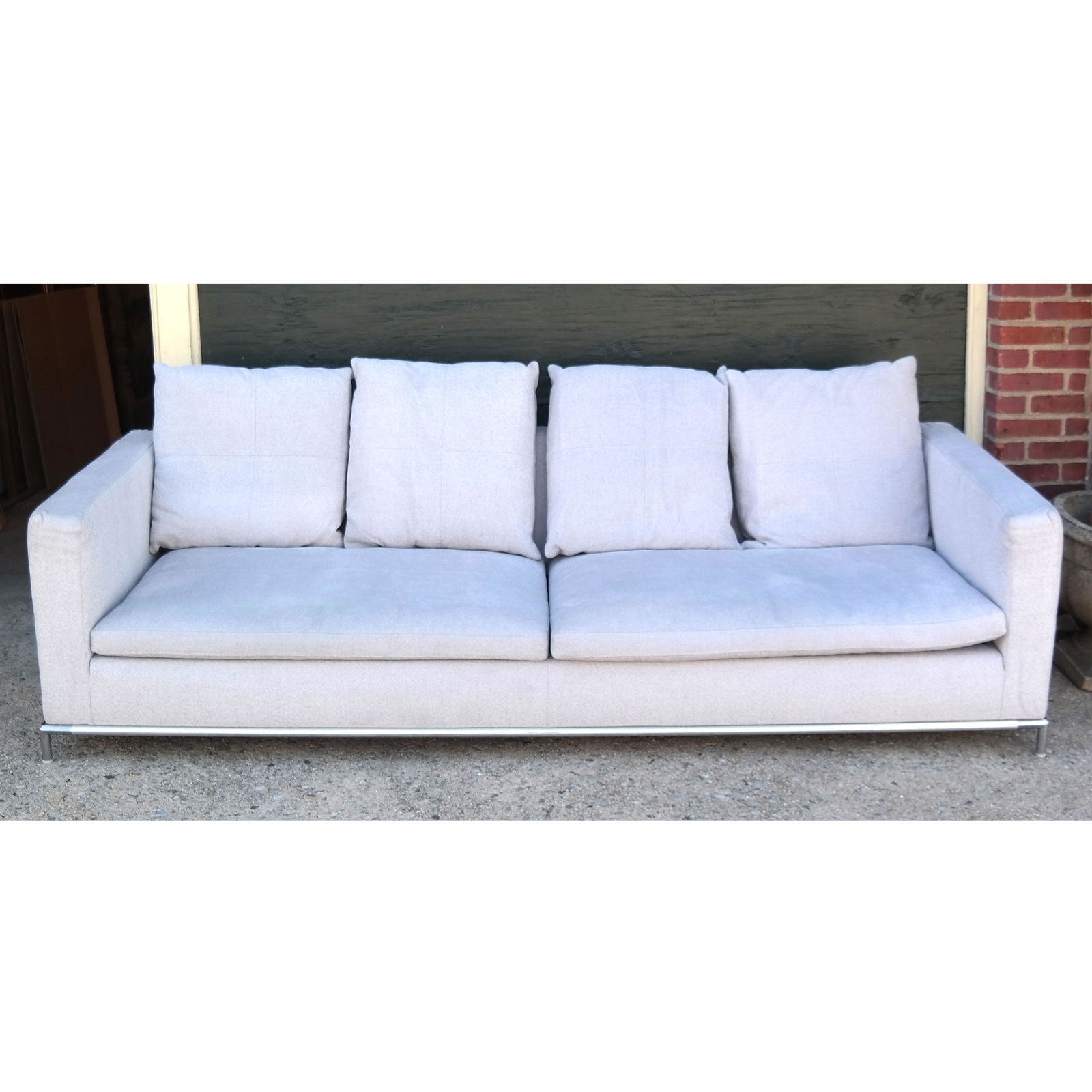 B&B Italia Chrome Frame Sofa (1 of 6)