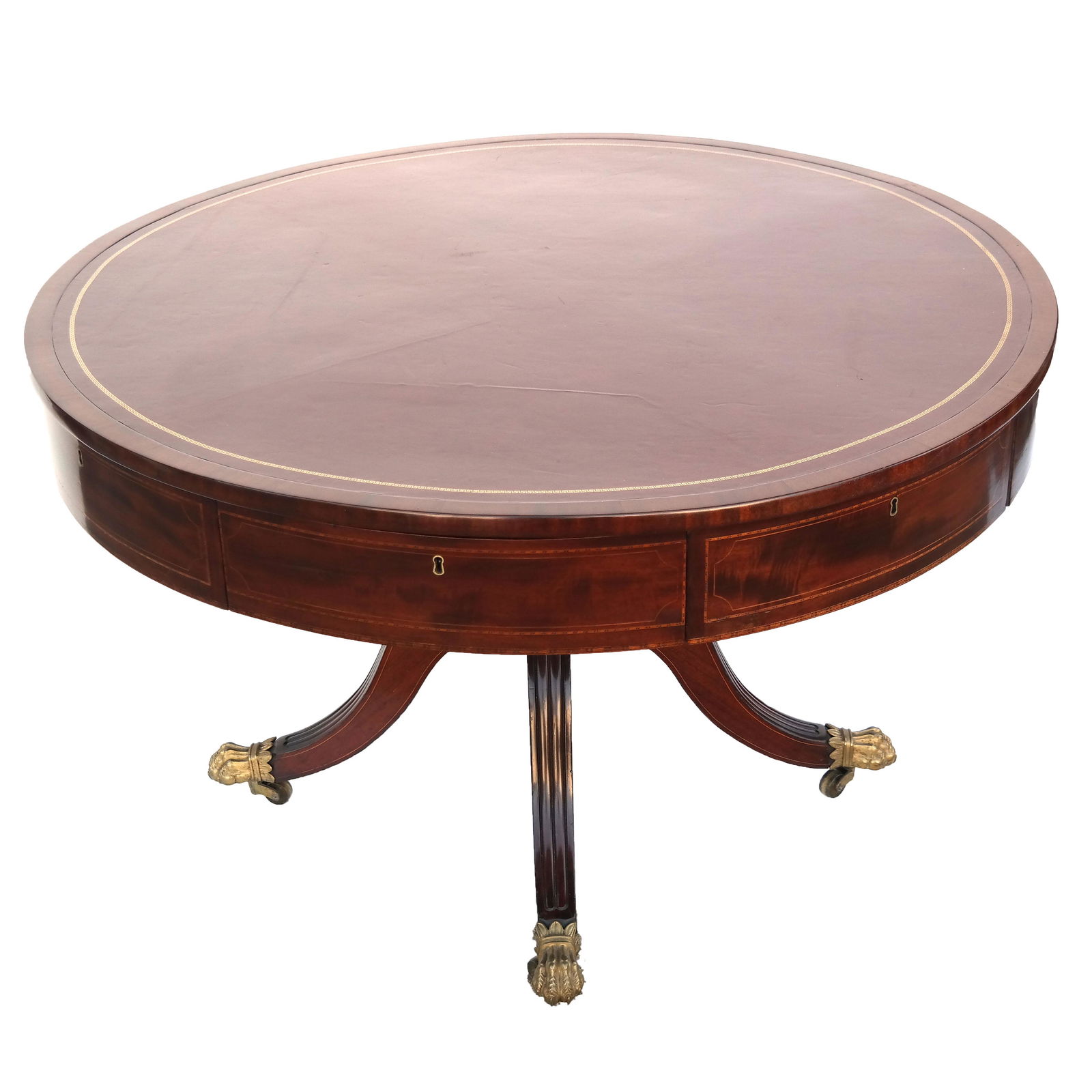 Antique English Regency Drum Table (1 of 8)