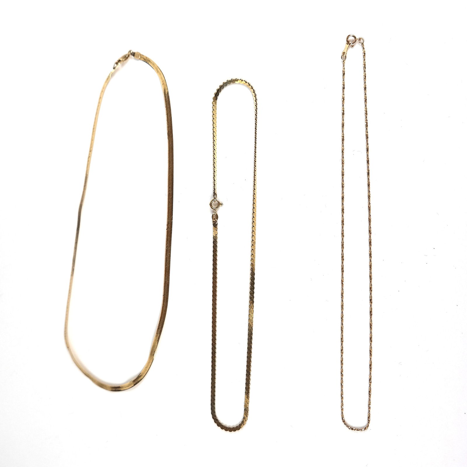 Lot of 3 14K Yellow Gold Chains (1 of 9)