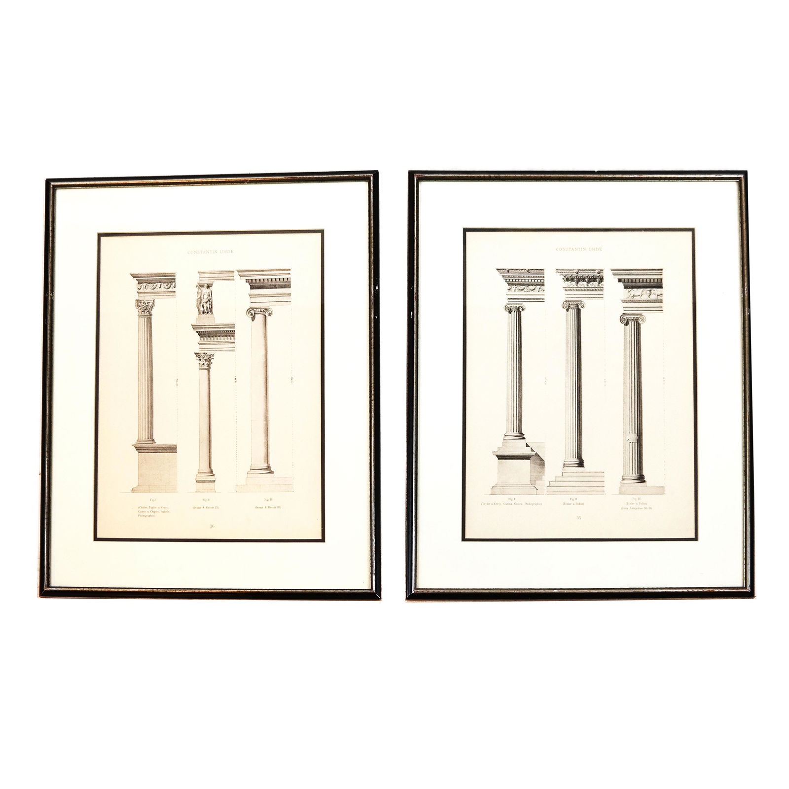 Constantin UHDE: 2 Architectural Engravings (1 of 8)