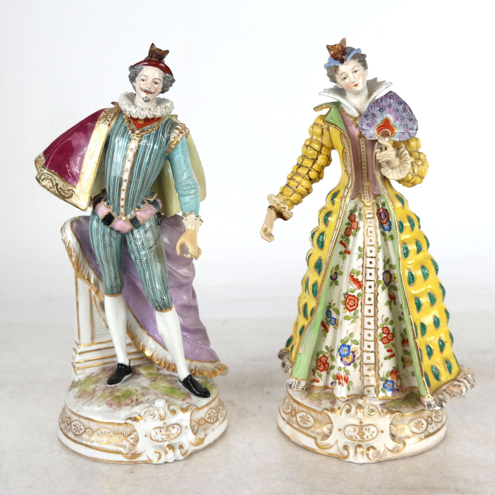 Pair of "As-Is" Dresden Porcelain Figures (1 of 10)
