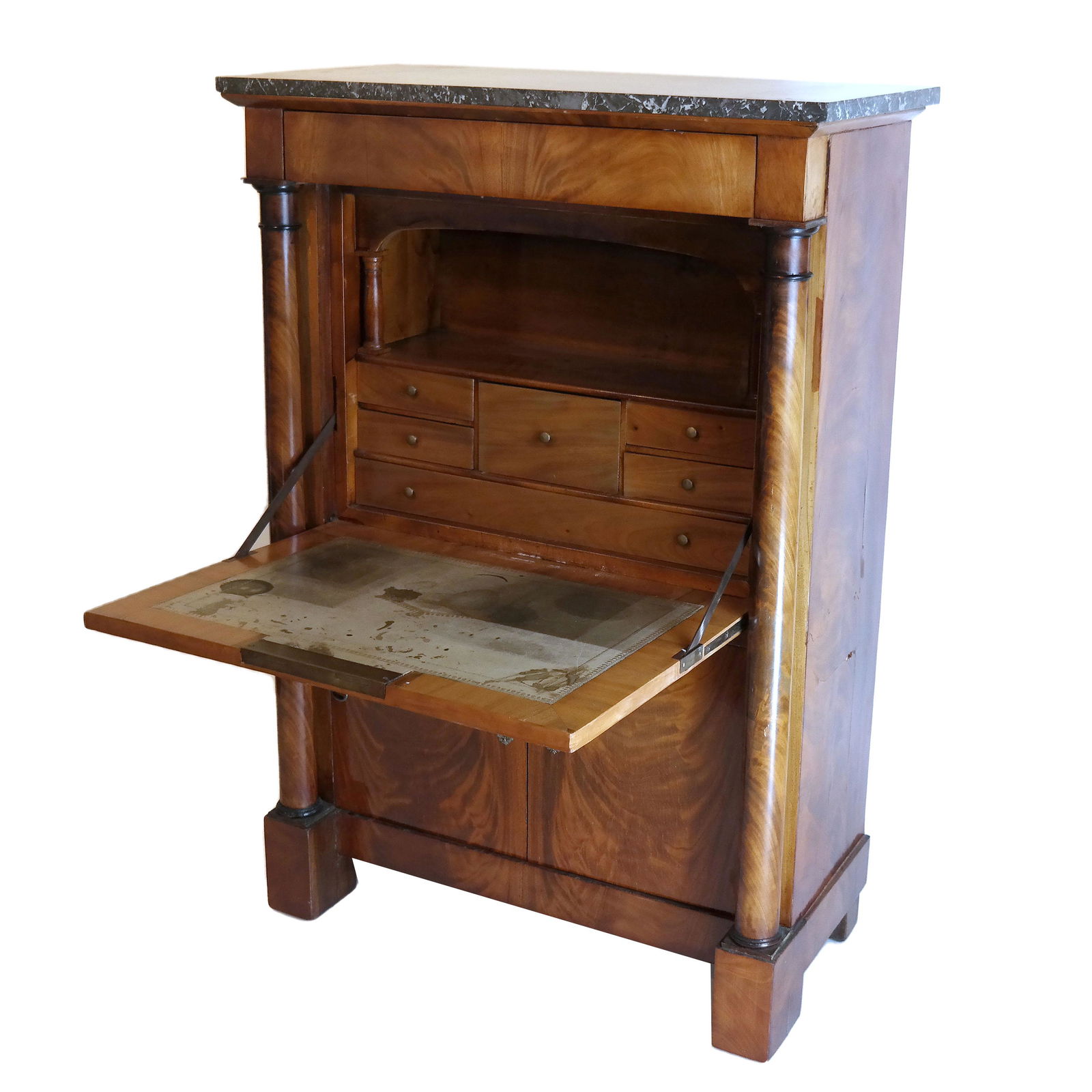 French Mahogany Empire Secretary / Abattant (1 of 10)