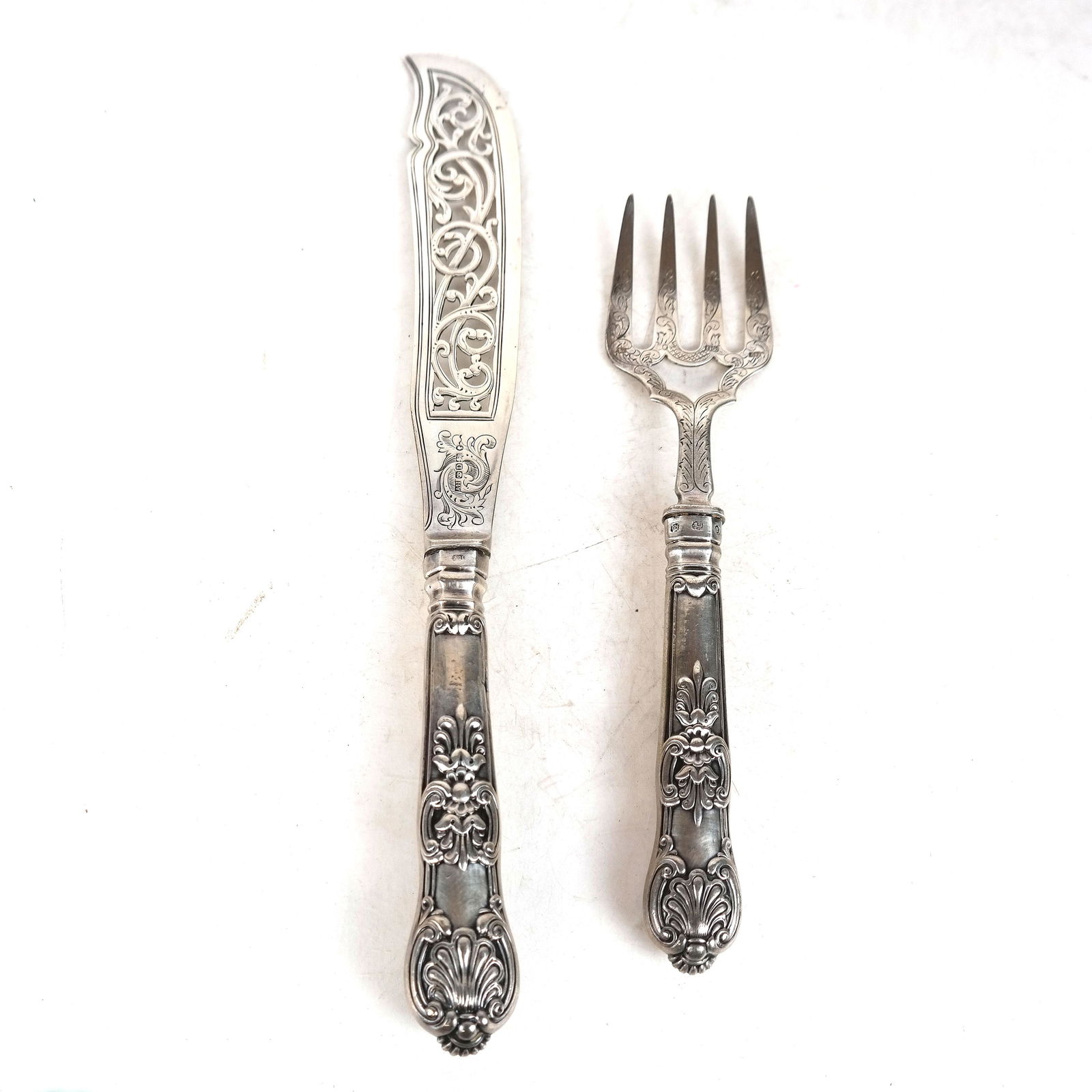 Sterling Silver Fish Serving Set (1 of 14)