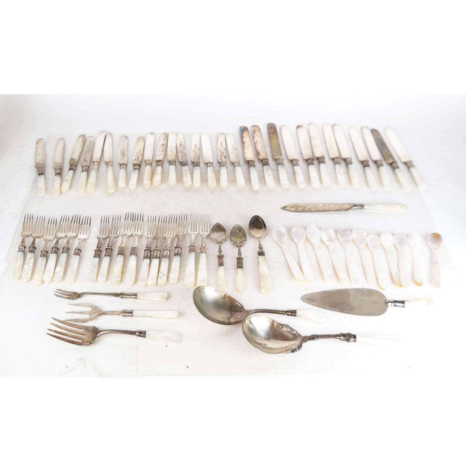 English Mother-of-Pearl Handle Fish Sets, More (1 of 16)