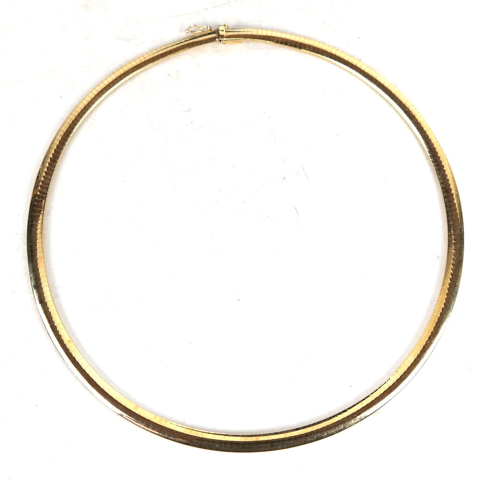 14K Gold Italian Omega Necklace / Choker (1 of 6)