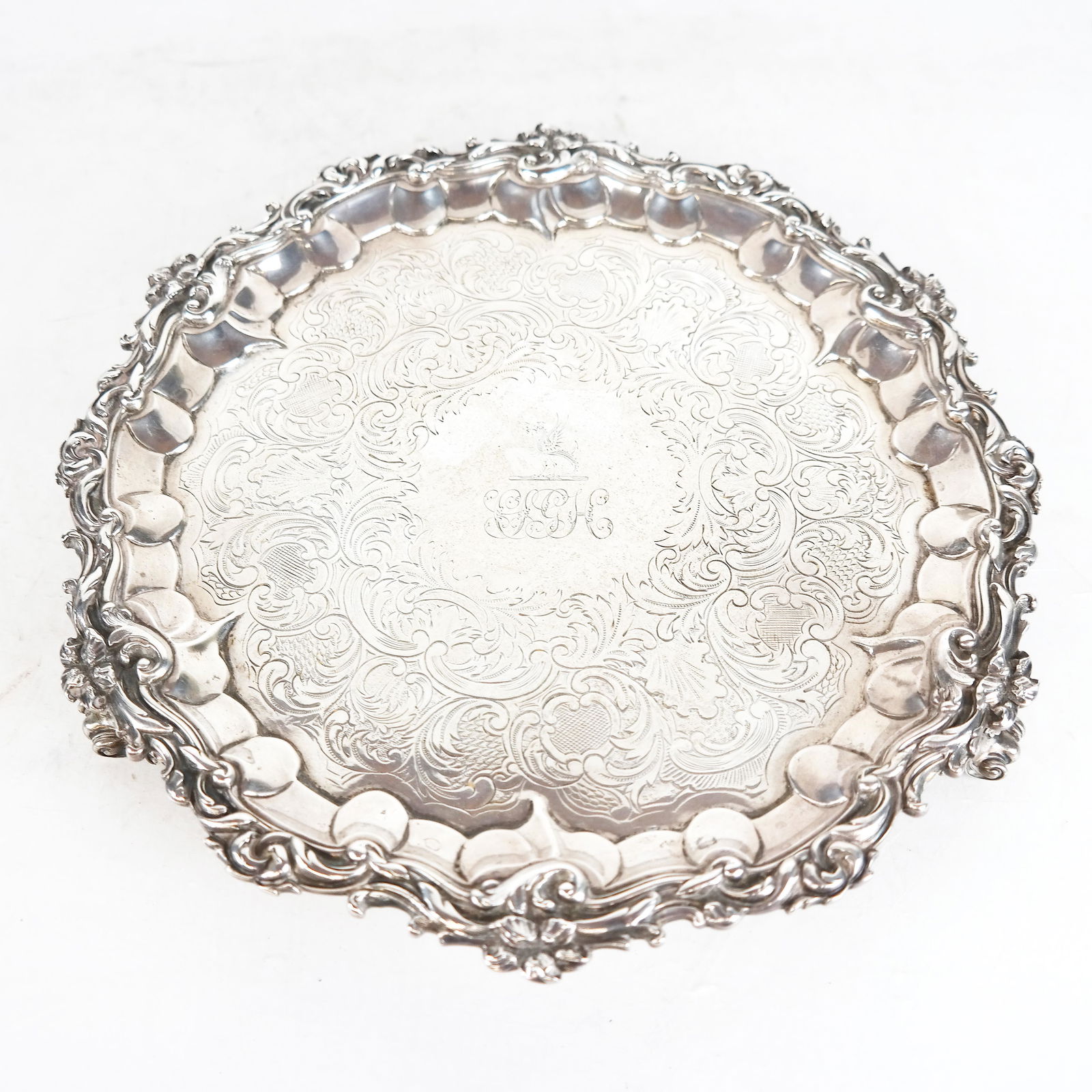 Antique English Silver Salver (1 of 9)