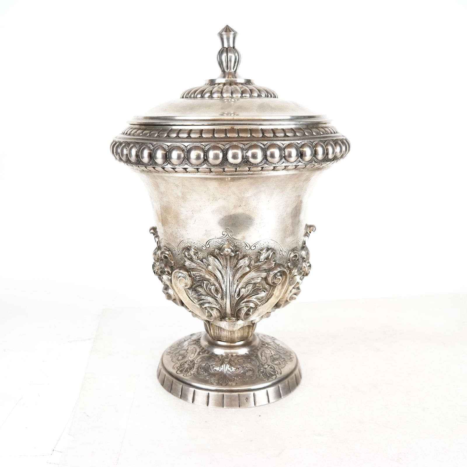 Portuguese Silver Large Covered Urn (1 of 9)