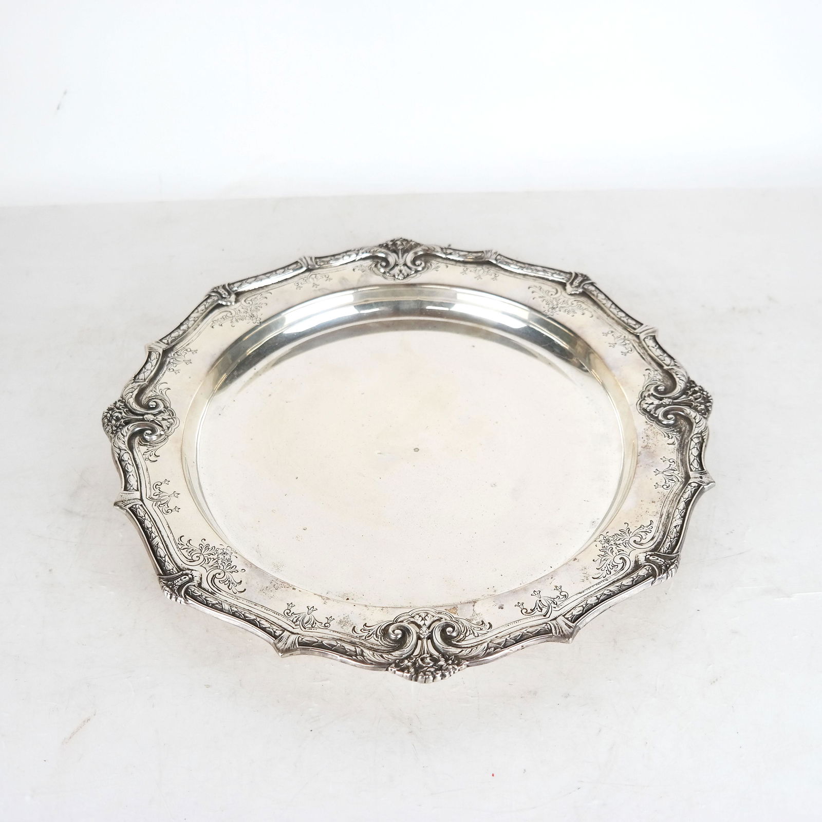 American Sterling Silver Large Round Dish (1 of 6)