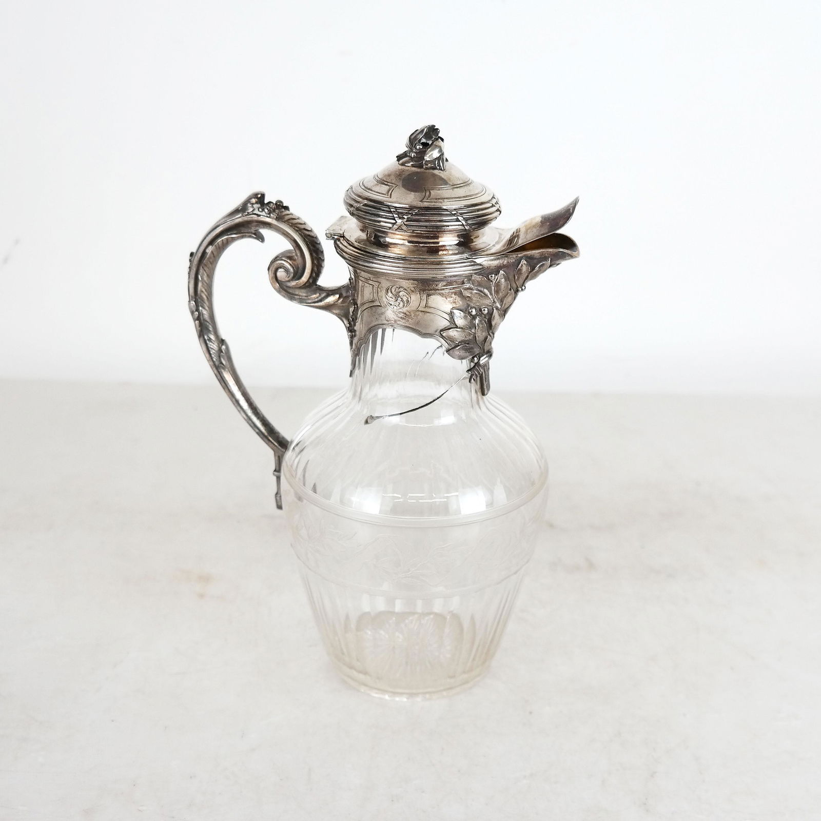 French Silver Mounted Ewer ("As-Is") (1 of 9)