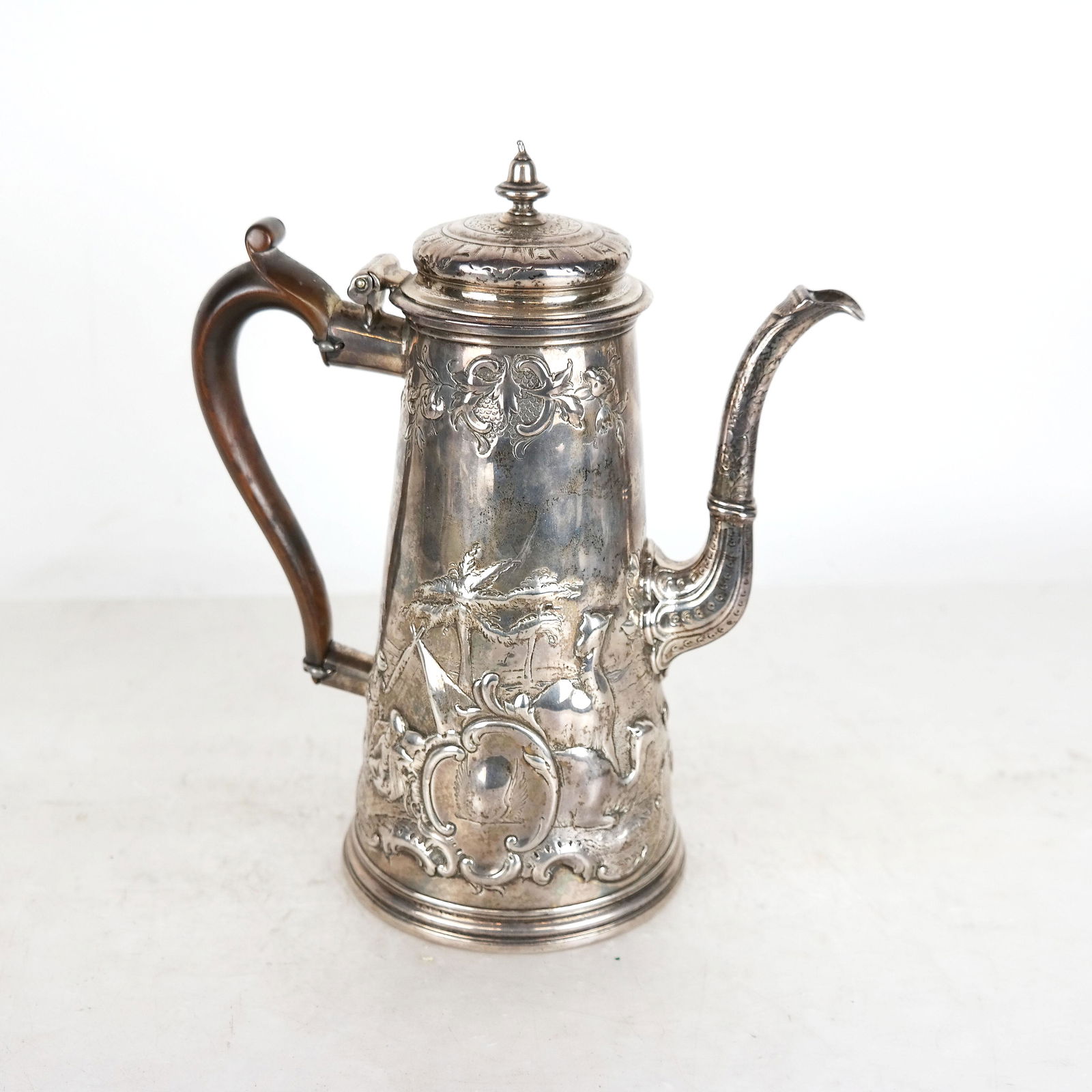 18th C. English Silver Coffee Pot (1 of 10)