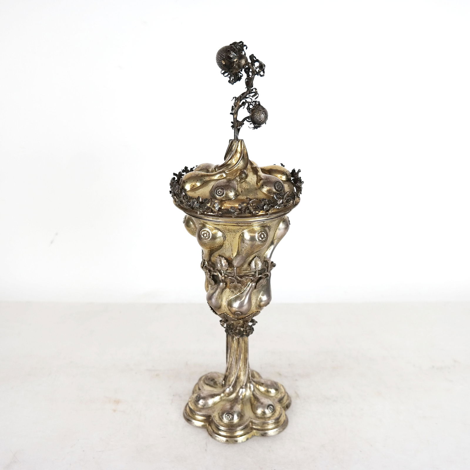 Antique German Silver Covered Chalice (1 of 9)