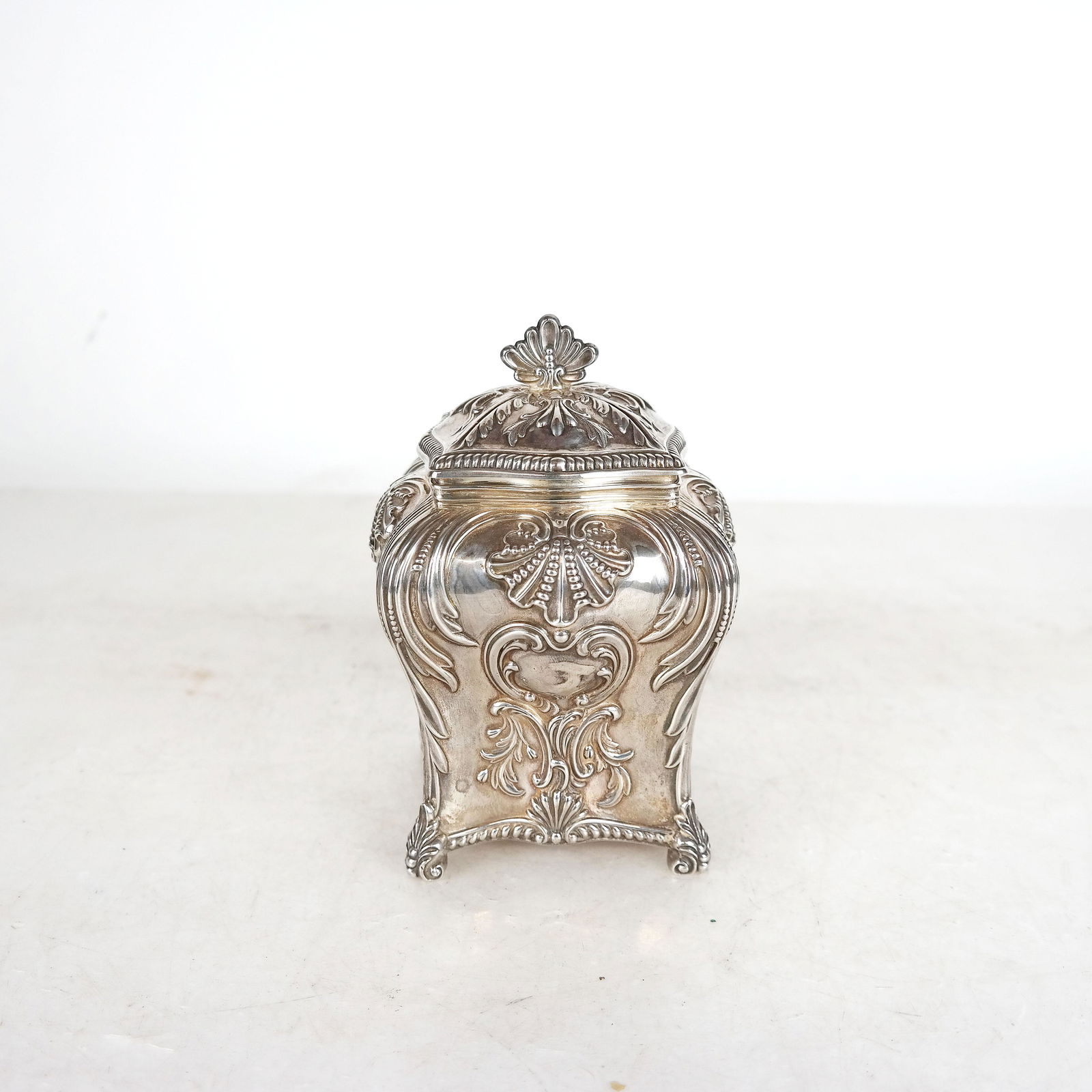 English Silver Tea Caddy (1 of 6)