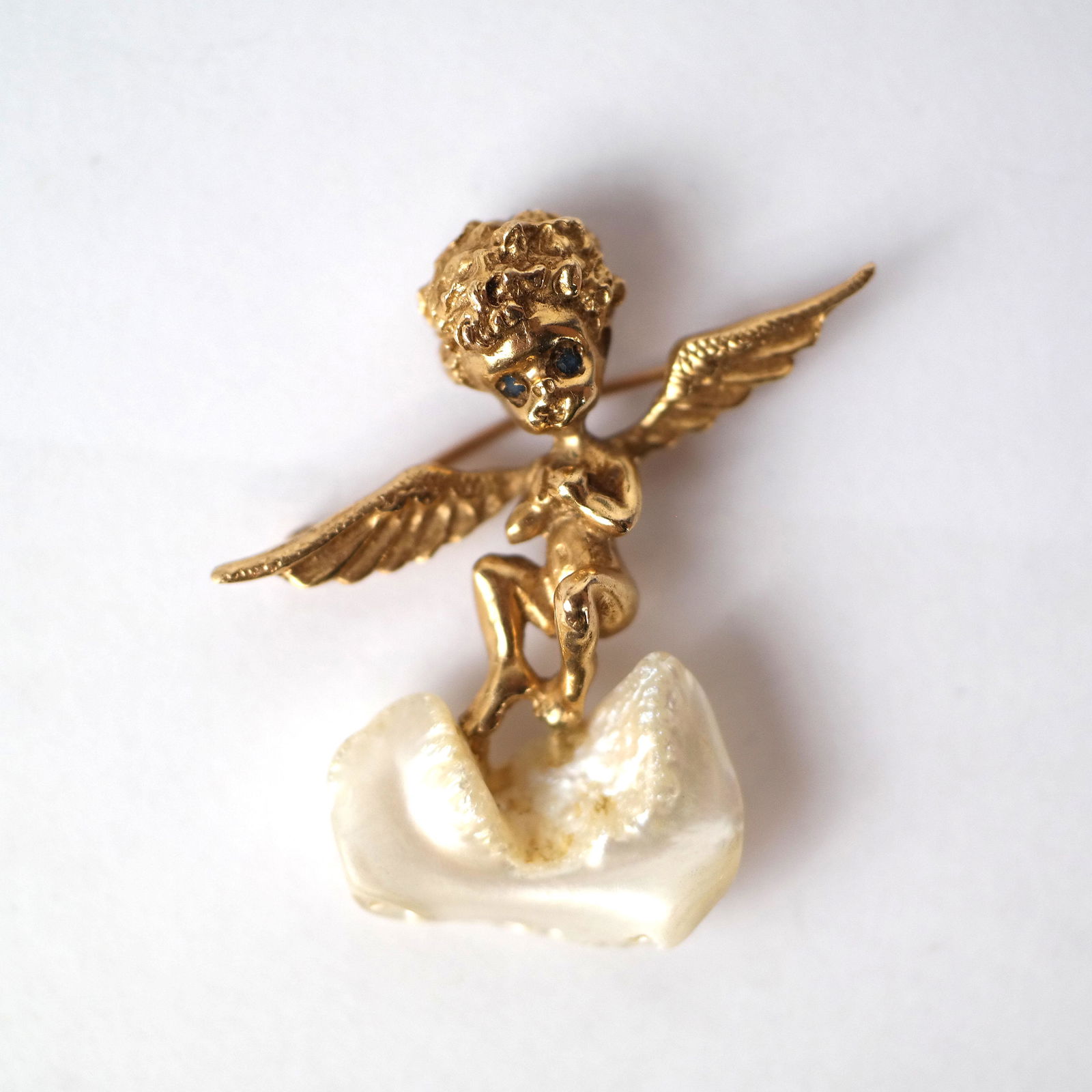 14K Gold Angel Pin (1 of 7)