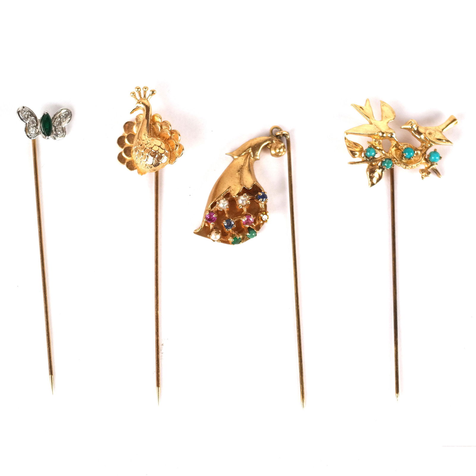 Four 14K Gold Stick Pins (1 of 13)