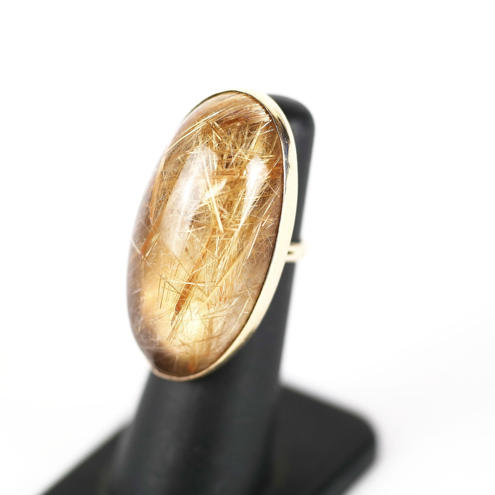 14K Gold & Cabochon Crystal Ladies Ring (1 of 7)