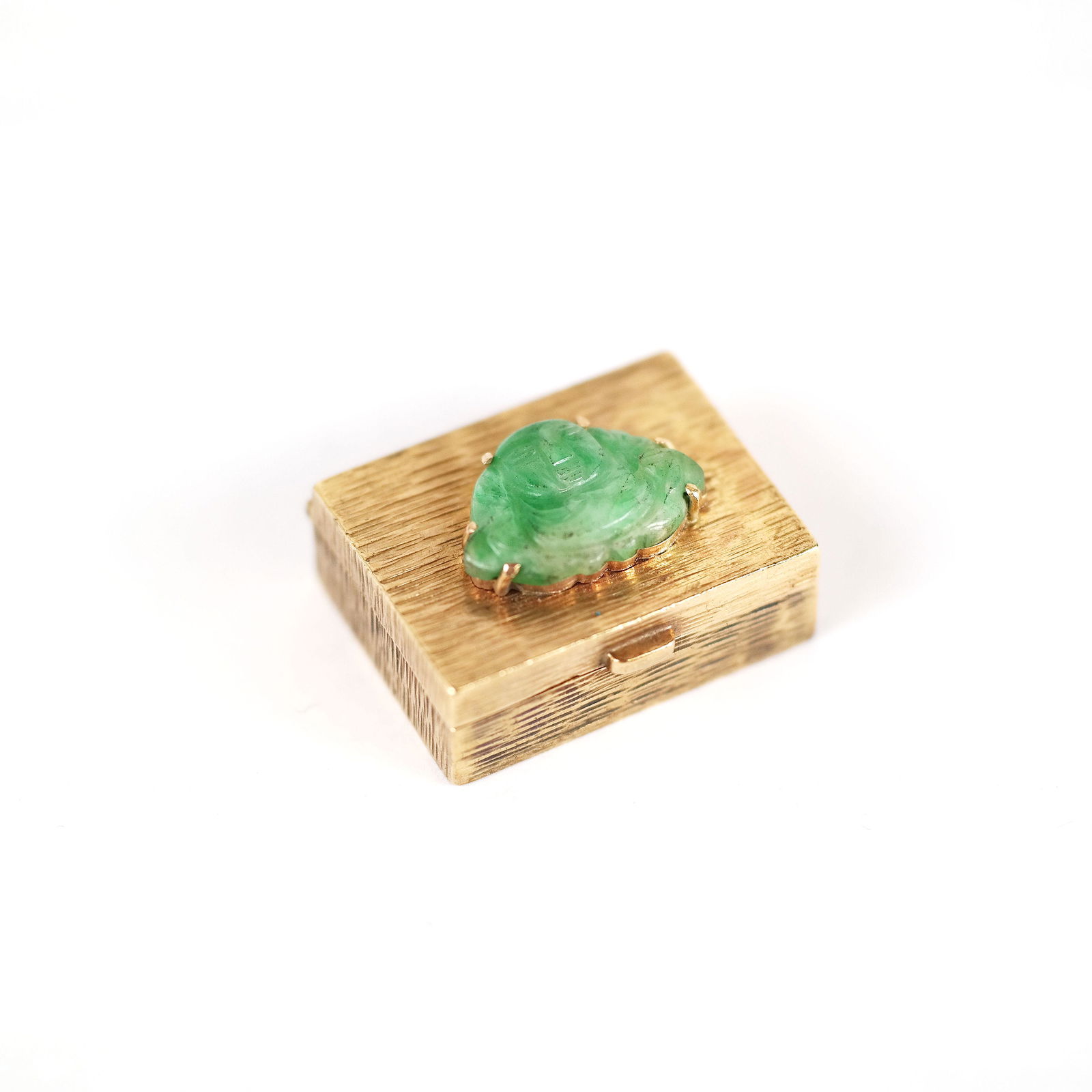 14K Gold & Carved Jade Buddha Pill Box (1 of 6)