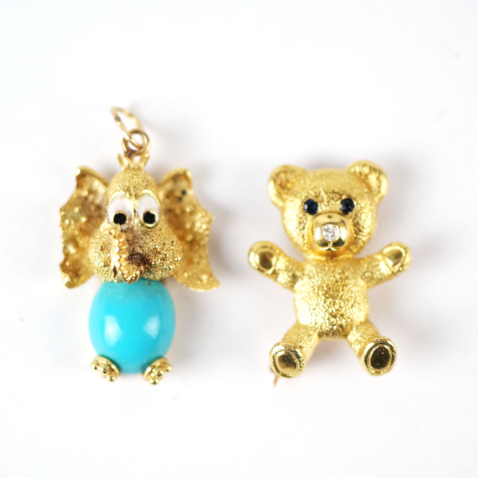 Two 18K Gold Animal Form Pendants (1 of 11)