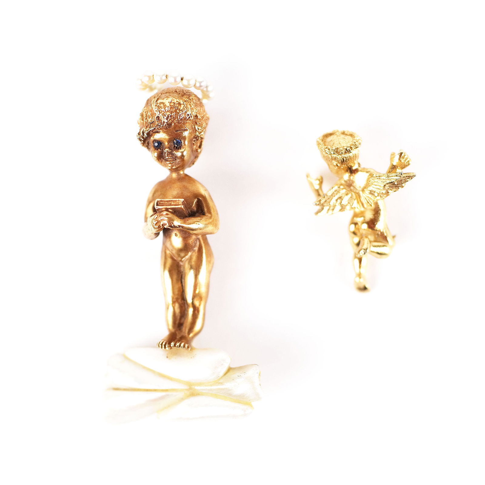 Two 14K Gold Cupid Pins (1 of 7)