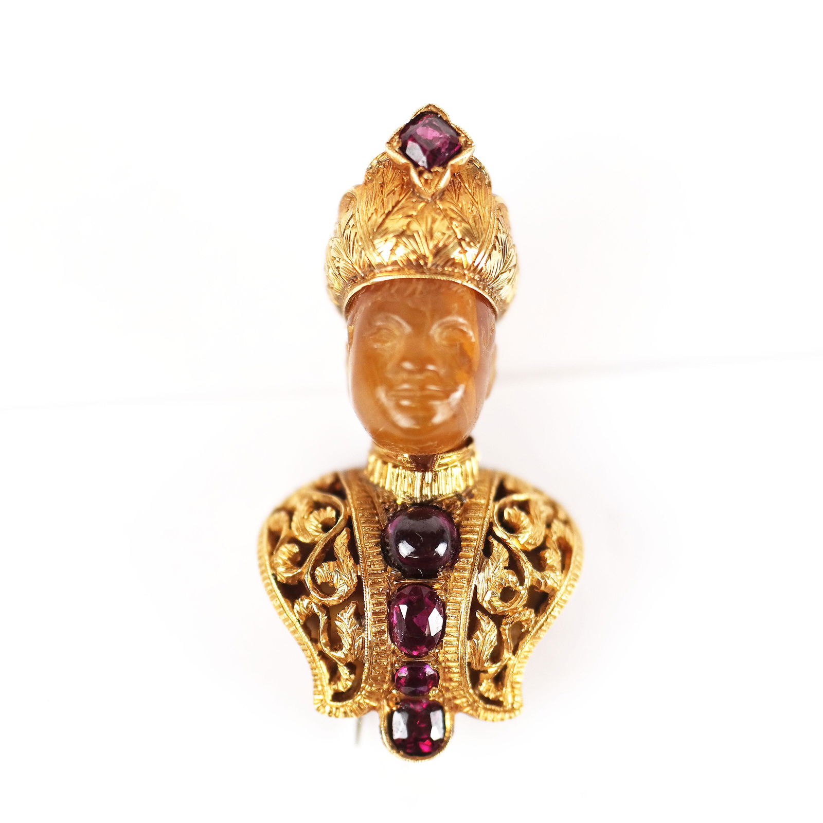 S. Nardi 18K Gold & Ruby Figural Pin (1 of 7)