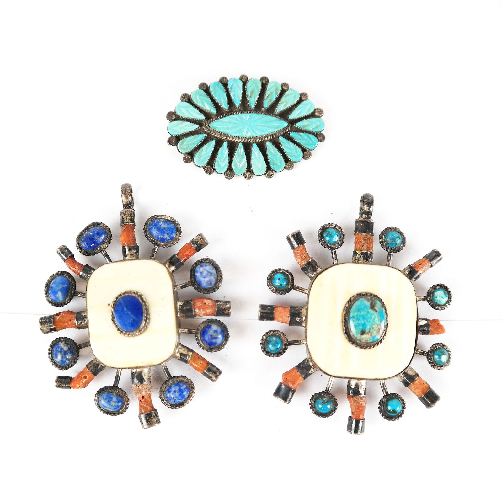 Three Native American Indian Pendants (1 of 10)