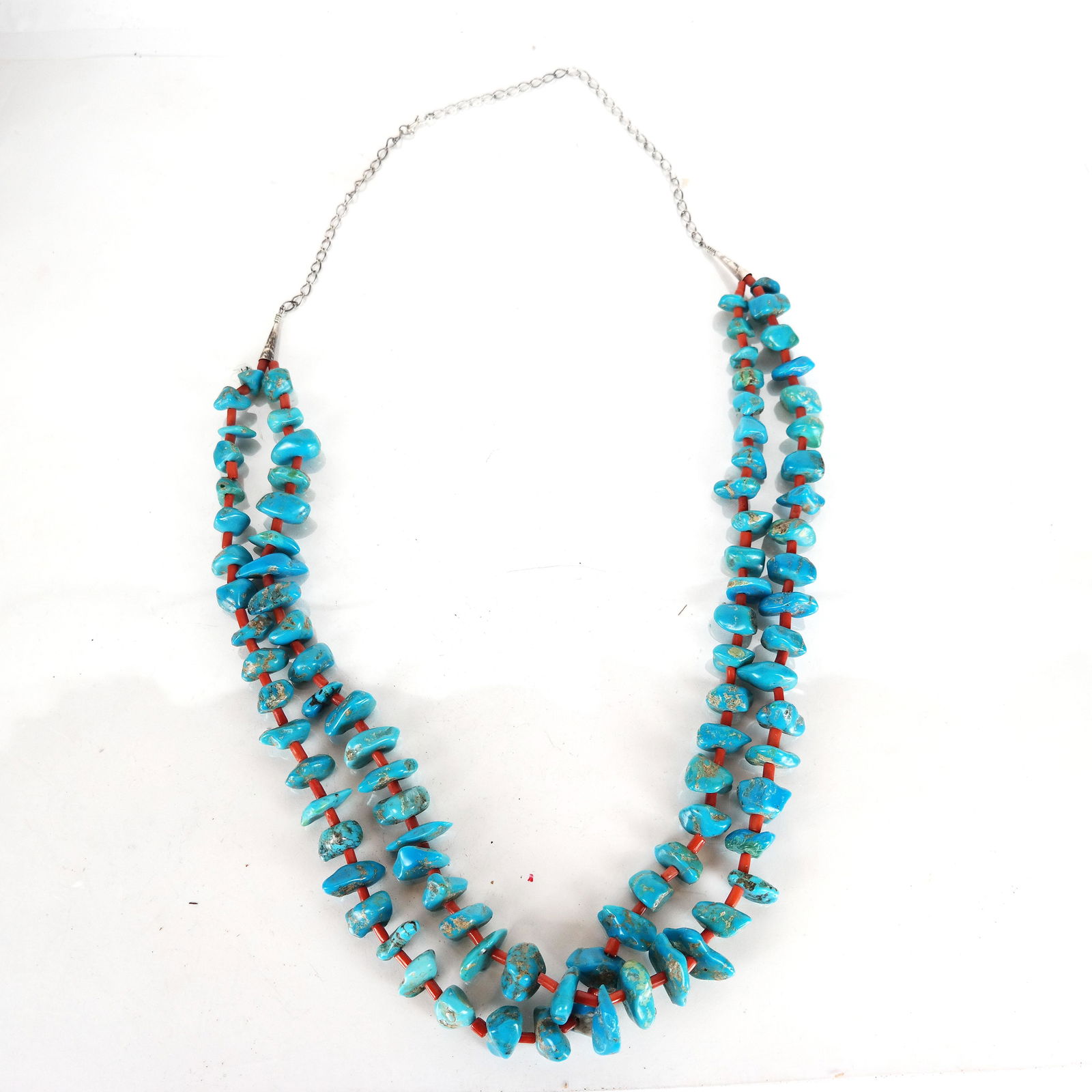 Native American Indian Carved Turquoise Necklace (1 of 6)