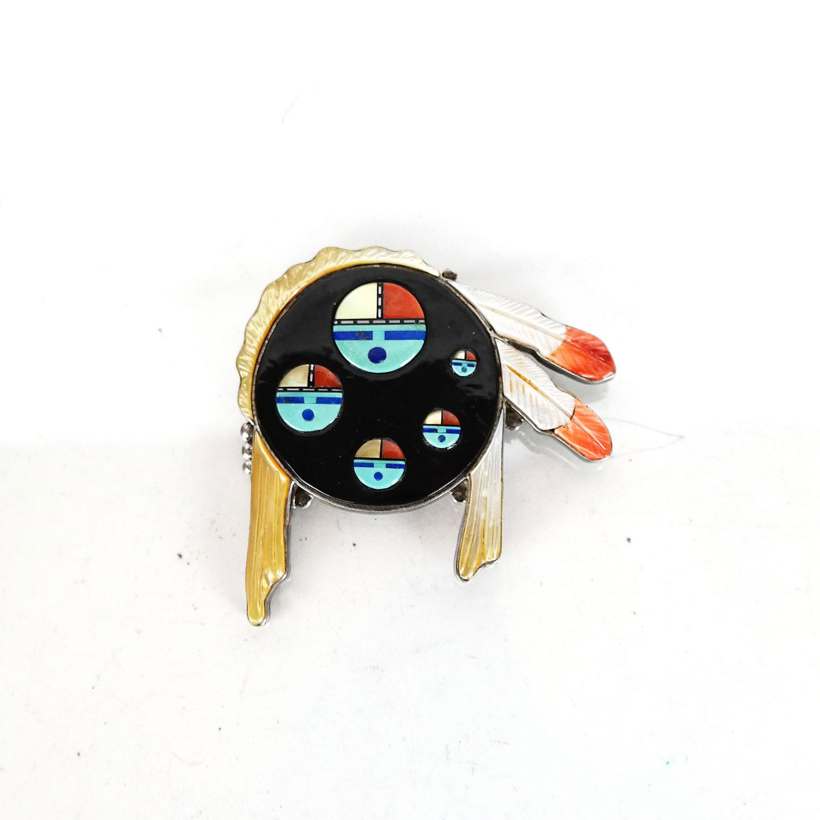 Zuni Spiritual Sterling Silver Pin (1 of 5)
